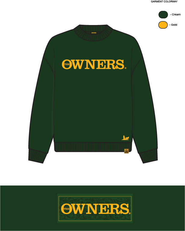 The Owners Banner logo heavy crewneck sweatshirt